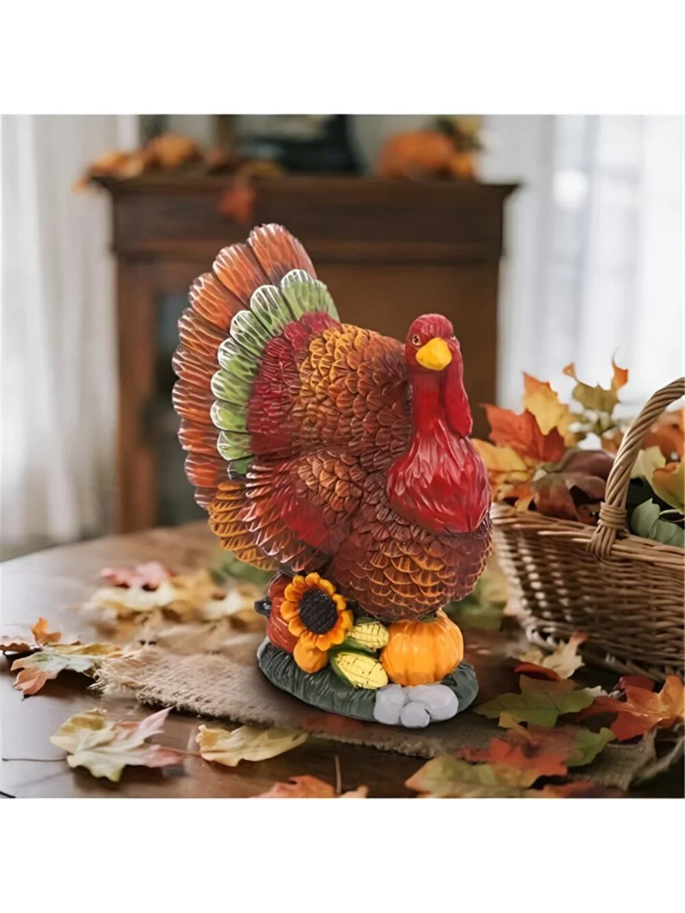 Thanksgiving Turkey Decorations Indoor Resin Figurines Table Decor
